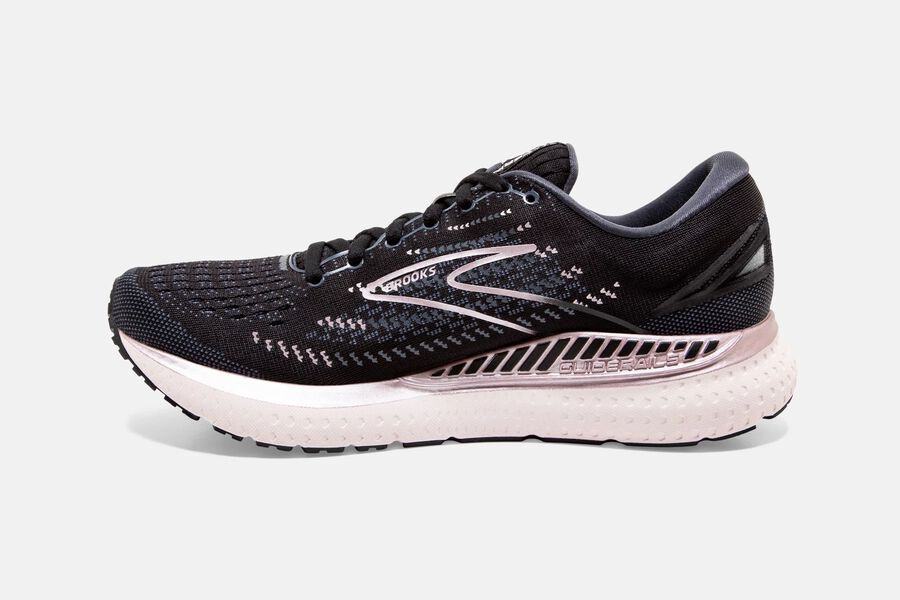 Glycerin GTS 19 Road Brooks Running Shoes NZ Womens - Black/Pink - JGKXDR-405